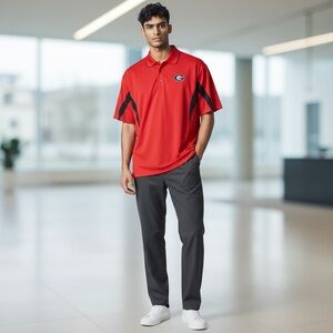 Georgia Bulldogs (UGA)Pro Tour Men's XL Moisture Wicking Golf/Polo A-004